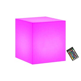 RKDTX 6-Inch LED Cube Light with Remote, 16 Colors and 4 Light Modes, IP68 Waterproof, Dimmable & Timer, USB Rechargeable for Home,Pool, Party, Holiday, Christmas Decor