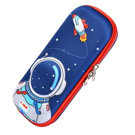 SHULLIN 3D Design Pencil Case Large Capacity Pencil Case Pencil Case Pencil Bag School Pencil Case Pencil Case Space Astronaut Double Zip Pencil Case for Children, multicoloured, ✉空