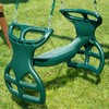 Gorilla Playsets 04-0037-G Dual Ride Glider Back-to-Back Tandem Swing, Green,