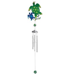 ICE ARMOR 28" Long Blue and Green Sea Turtle Suncatcher Wind Chime Statue Sculpture Ornament Decoration Garden Decor Ideas for Housewarming, Holidays and Birthdays Great Collectible