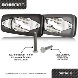 BASEMAN® Key Organiser - The Innovative Key Organiser Organizes Keys with Style and Brings Peace to Your Bag - Key Case Key Holder, Extension – Screw Set – 25 mm (11-12 Keys), M