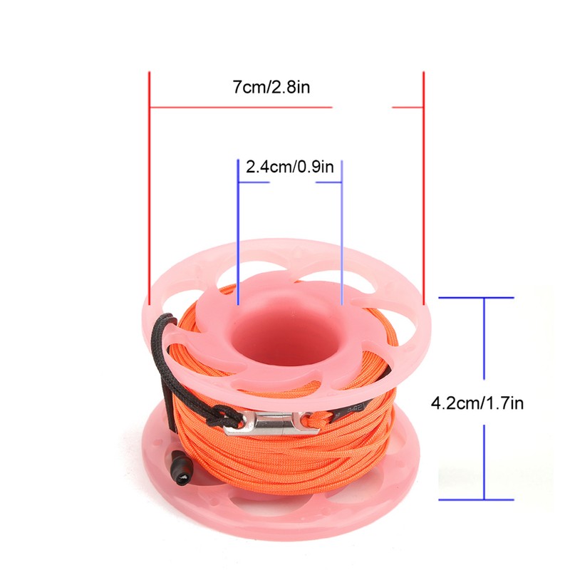 30m Plastic Wire Reel Dual Heads Hook Diving Marker Buoy