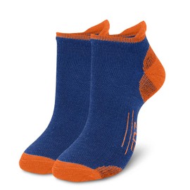 EDZ Merino Trainer Socks Blue Orange, UK6-8