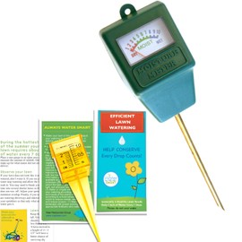 Moisture Meter Sensor & Lawn Watering Guide | Rain Sprinkler Gauge Plant, Grass & Garden Care