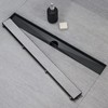SaniteModar Linear Shower Drain, Black Linear Drain 36 inch with