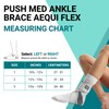 Push-Bandage med Aequi Flex Knöchelbandage bietet Unterstützung, Links, Grau/Weiß, Größe
