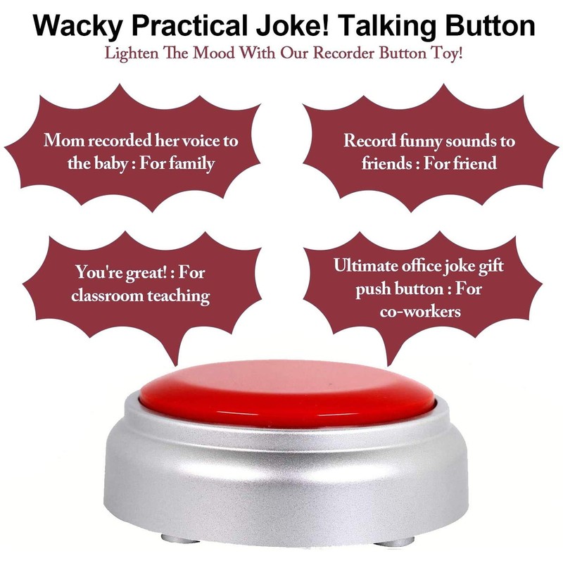 Recordable Button,Record Talking Button,Easy Button 30S Voice Recordable Button Sound