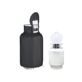 100 lb Propane Tank Cover, Heavy Duty 600D Waterproof and Dustproof Oxford Fabric, Double Fabric, Top Zipper Design for Easy Opening and Closing of Valves, for 100 lb Propane Tanks, Black