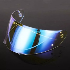 The Helmet Shop HJ-33 Shield Revo Blue Replacement Visor for i90 Motorcycle Helmets Blue Mirror