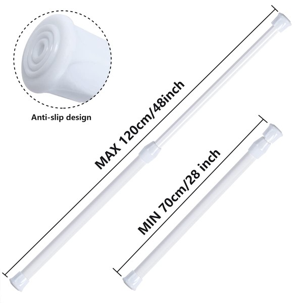 GoodtoU 5 Pack Spring Tension Rods for Windows 28 to