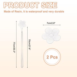 PATIKIL Magnetic Curtain Tiebacks, 2 Pack Resin Flower Drapery Holdbacks, Vintage Curtain Holdbacks Rope, Magnetic Window Drapery Decorative for Home, Cafe, Office, Gray