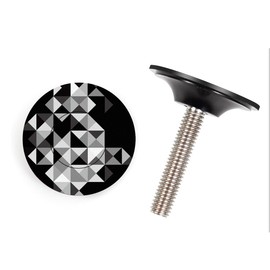 Chooee Bicycle Stem Headset Cap MTB Aluminium Jigsaw Headset Cap with Screws for Road Bikes MTB 1 1/8 Stems and Forks HFG