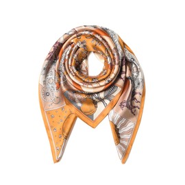 SHIROUYU 100% Mulberry Silk Scarf 35" Large Square Lightweight Scarf - Women's Silk Shawl -Silk Headband - Gift Packed