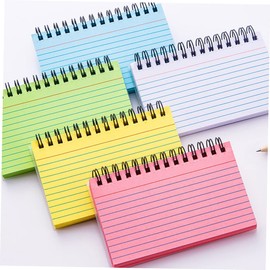 Operitacx 3pcs Coil Horizontal Line Book Student Stationery Note Pads Notebook Horizontal Lined Landscape Notebook Lined Spiral Office Notepad Spiral Notepad Blue Study Memo Pads Paper