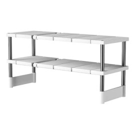 Retráctil Y Ajustable Organizador De Estante De Cocina Para Blanco