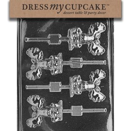 Dress My Cupcake Chocolate Candy Mold, Moose Lollipop