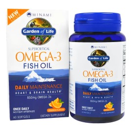 Garden of Life Suplemento Omega 3, 60 cápsulas sabor naranja