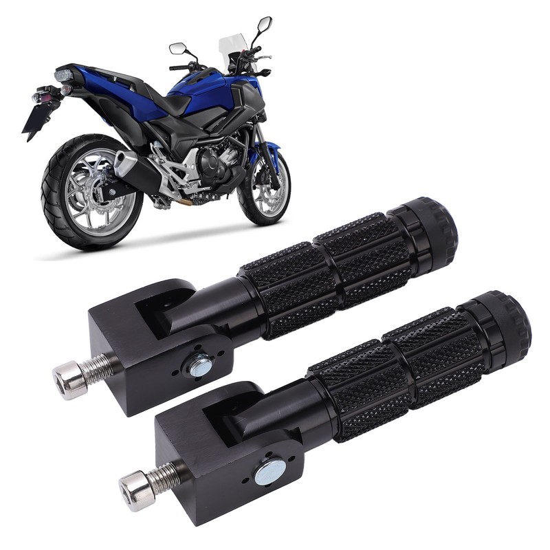 1 Pair Universal Motorcycle Footrests Rear Set Footpegs with 8mm