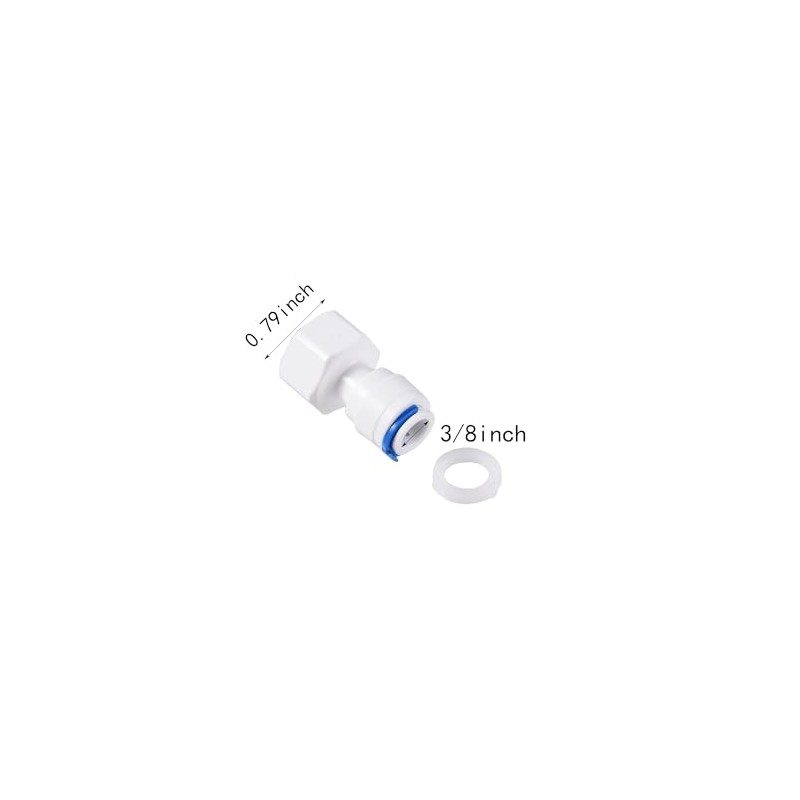3/8" OD Quick Connect Push in Water Tube Fitting, 24-Pack,
