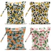 4 Pack Cute Fruit Wet Bag Waterproof Washable Reusable Wet