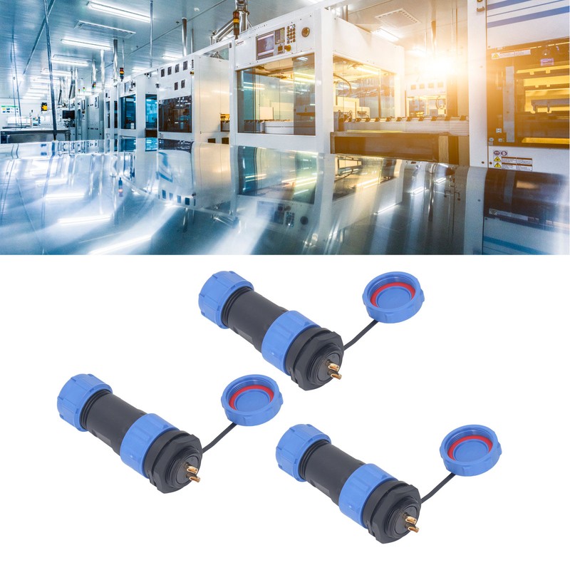 3 Pcs SP21 Aviation Connector 2 Pin IP68 Waterproof Rear