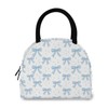 KEEPREAL Blue Bows Insulated Lunch Bag for Women & Men