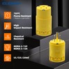 ELEGRP Straight Blade Electrical Plug and Connector Set 15 Amp