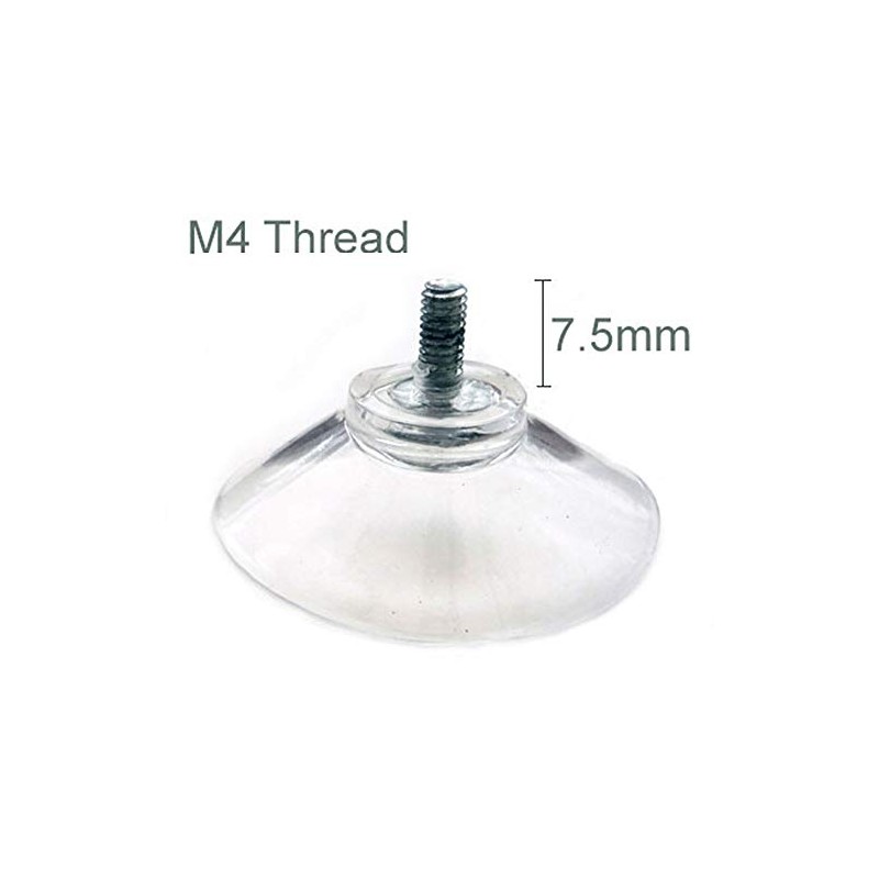 40mm Thumb Screw Suction Cups With Clear Transparent Nuts M4