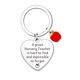 SMARGO Nursery Gifts For Women Nursery Teacher Keyrings Appreciation Gifts Thank You Gifts For Nursery Teachers Childminder Christmas Jewellery Gifts (A)