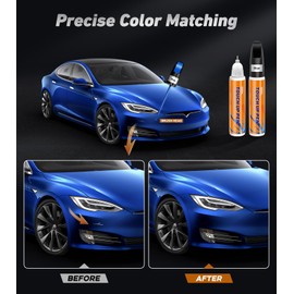 Pocartiffic Car Paint Pen, Premium Car Scratch Remover, Precise Automotive Touch up Paint, Effective Sratch Repair Pen for Car, Car Paint Scratch Repair 2pcs(Blue Paint+Varnish)
