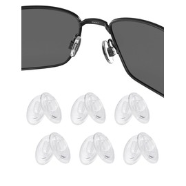 6 Pairs Replacement Nosepieces Nose Pads for Maui Jim Baby Beach MJ245/Kahuna MJ162/Kawika MJ257/Wiki Wiki MJ246; for Oakley Whisker/WireTap/Half Wire 2.0/Crosshair 2.0 OO4044/Crosshair 1.0 Sunglasses