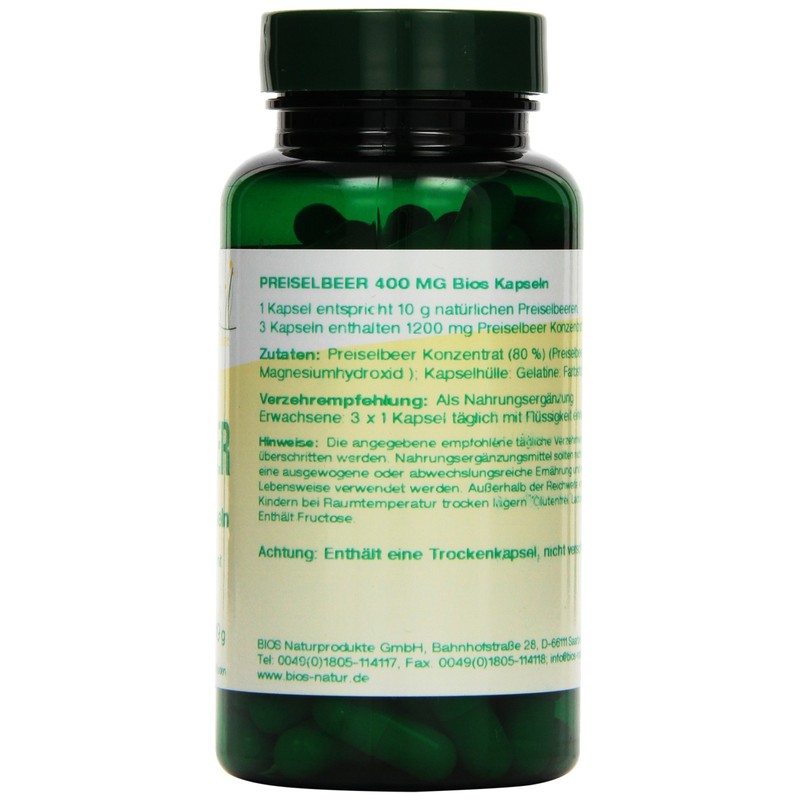Bios Cranberry 400 mg, 100 capsules (49 g)