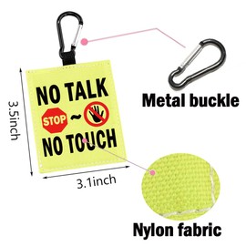 No Touch No Talk No Eye Contact Alert Hanging Patch Caution Stop Dog Alert Hanging Patches Nervous Dog Hanging Dog Alert Patch (C-talk no touch)