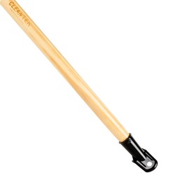 Restaurantware-Broom Handle ONLY: Clean Tek Professional 60 Inch Bolt Tip Broom Handle, 1 Ergonomic Push Broom Handle - Broom Head Sold Separately, Sturdy, Wood Handle for Cleaning Broom, Heavy-Duty