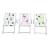 AUEAR, 3 Pcs 1:12 Scale Miniature Foldable Chair Accessory Deck