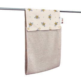 SiXsigma Sports Bees Roller Hand Towel Kitchen 100% Cotton Hard Wearing & Absorbent Kitchen Roller Towel Printed Cotton Solid Terry Towel With Rivets 96 * 28cm