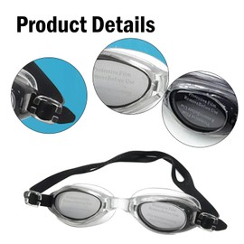 VNIDJGB Swimming Goggles, Anti Fog No Leaking Clear Mens Goggles Swimming, Professional Fit & Comfort Black Adult Swim Goggle, Swim Goggle Adult for Adults Women Men & Kids.(Black)