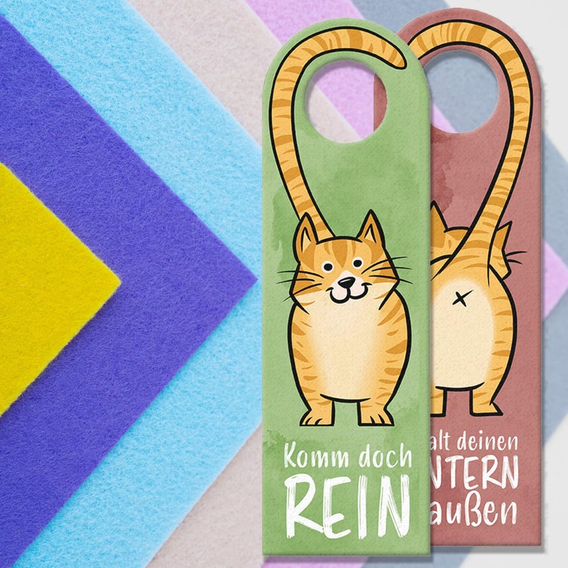 “Komm doch rein” or “Behalt deinen Hintern draußen” Door Hanger