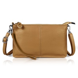 befen Cognac Brown Wristlet Clutch Wallet Purses Small Envelope Crossbody Bags for Women