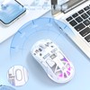 FREEWOLF Gaming Mouse, A2 Transparent RGB White, 2.4G/BT Connection, Wireless