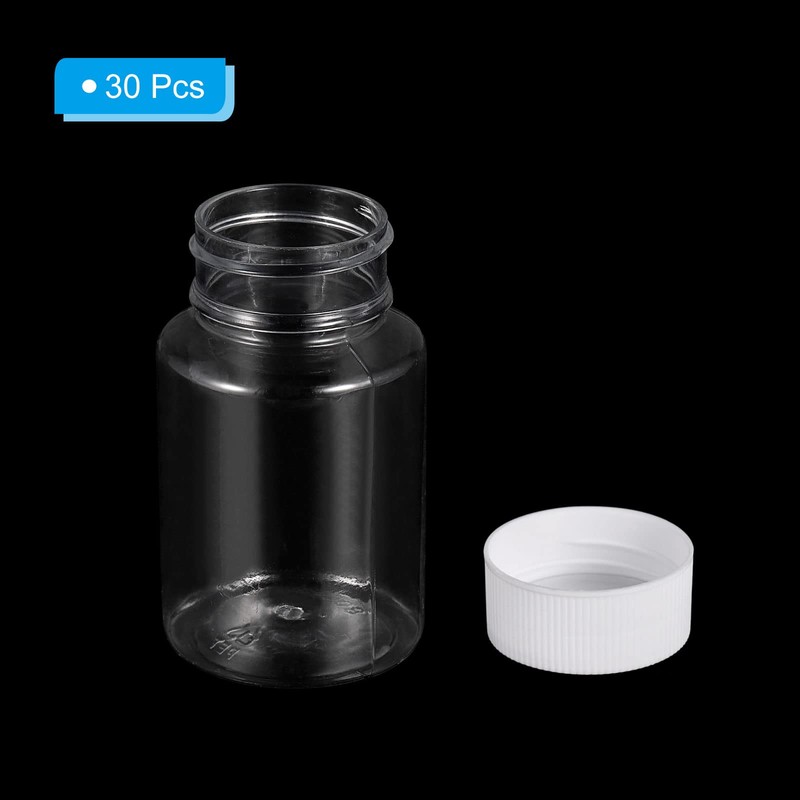 PATIKIL 30ml 1 Oz Wide Mouth Bottles 30 Pcs Storage