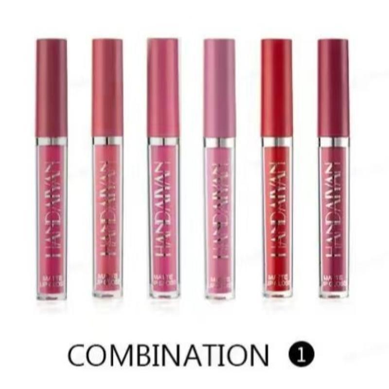 Long-lasting Matte Lip Glaze Set, 6 Counts/box Waterproof Lip Gloss,