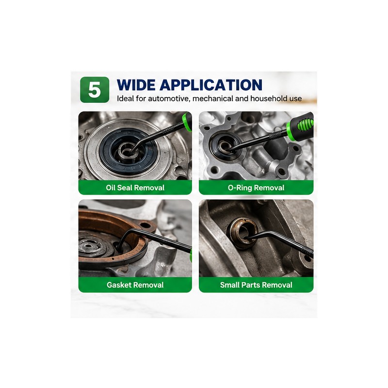 Automotive Pick and Hook Tool Set for O-Ring, Seal and