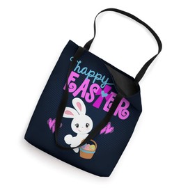 HAPPY EASTER Bunny Egg Hunt Christian Cross Toddler Girl Kid Tote Bag