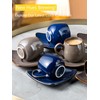 LYEOBOH 3oz Espresso Cups with Saucers, Small Coffee Cups Set