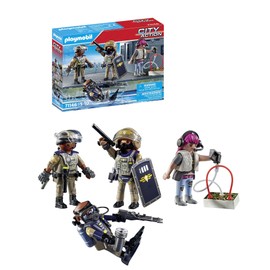 PLAYMOBIL City Action 71146 Fuerzas Especiales Set Figuras, un Grupo de Trabajo, un coordinador de Operaciones y un Villano, Juguetes para niños a Partir de 5 años