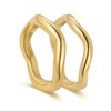 18K Gold Plated Stackable Rings Set for Women - Waterproof