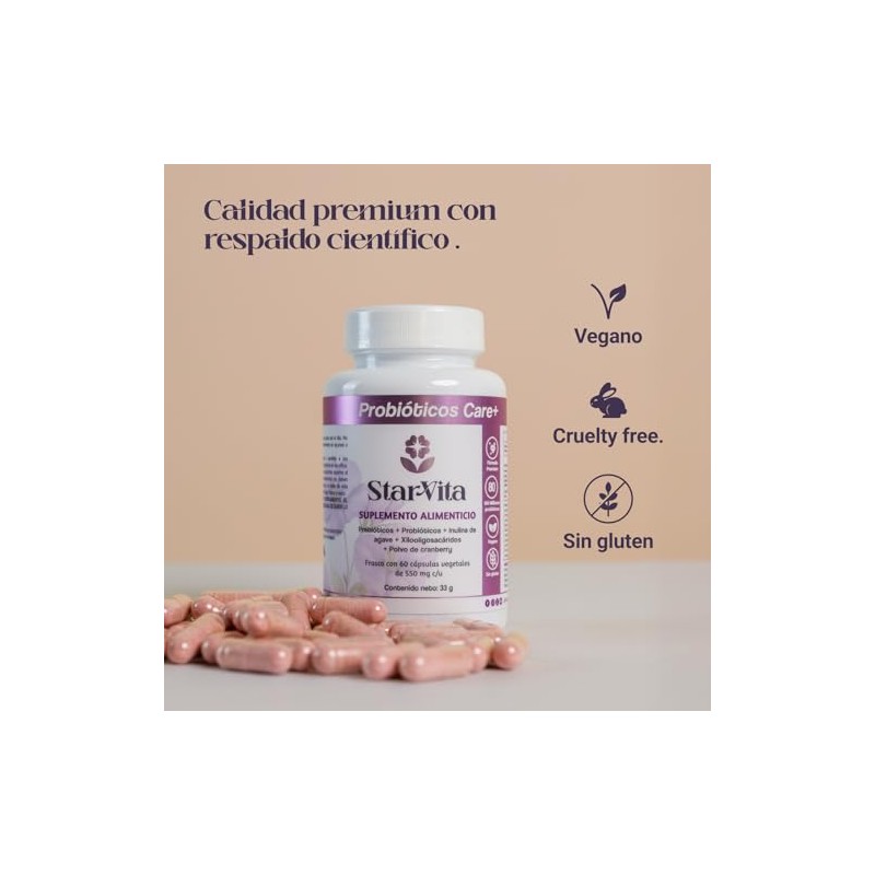 Probióticos Care StarVita Lab 80 Mil Millones UFC Mujer 60