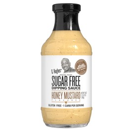G Hughes Sugar Free Honey Mustard Dipping Sauce - Sugar Free Honey Mustard, Gluten Free Mustard, Low Carb Honey Mustard Dressing, No Added Sugar -18 Oz (1-Pack)