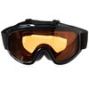 Raider 26-001-D Black Frame/Amber Dual Lens Impact-Resistant Adult MX Off-Road